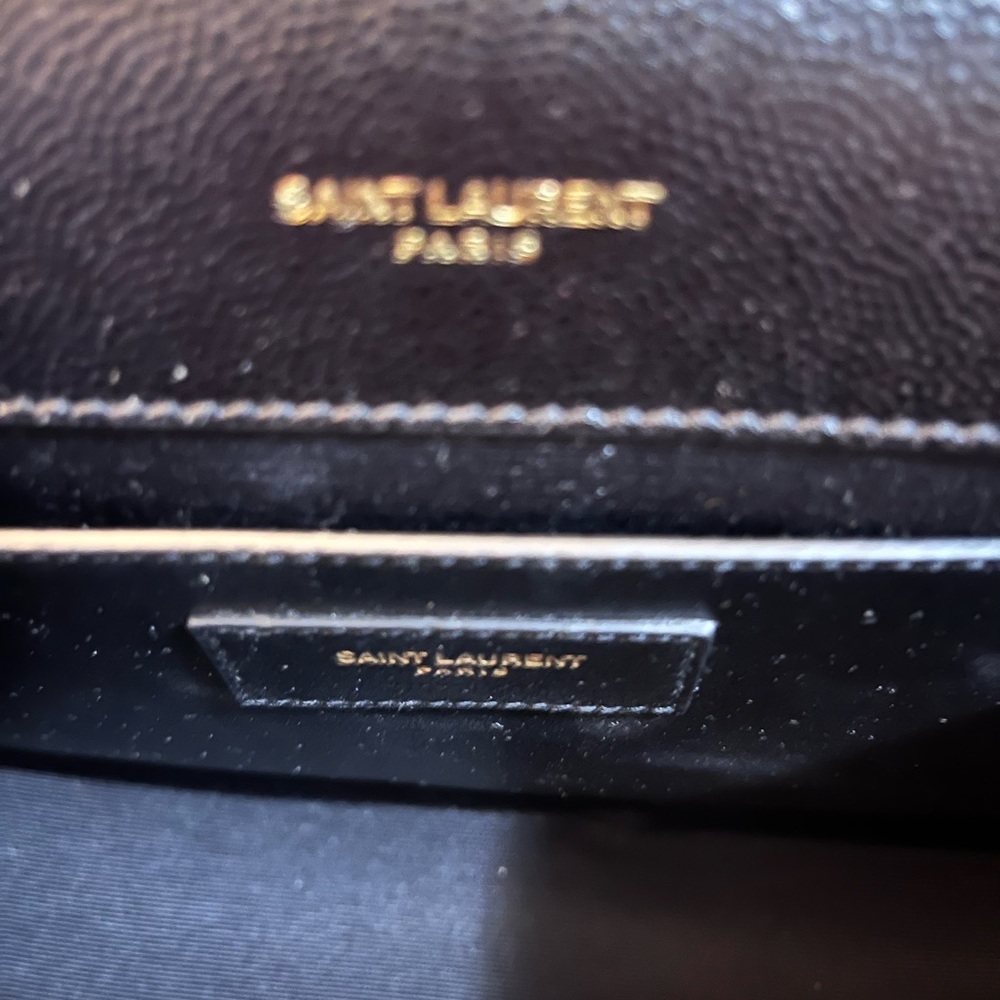 Yves Saint Laurent Black Chevron Shoulder Bag - Picture 10 of 12